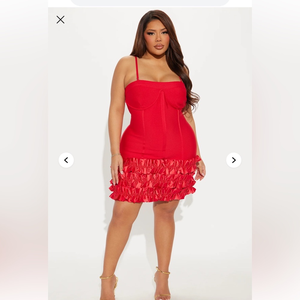 NWT Rosanna Ruffled Bandage mini dress size 2x